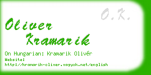 oliver kramarik business card